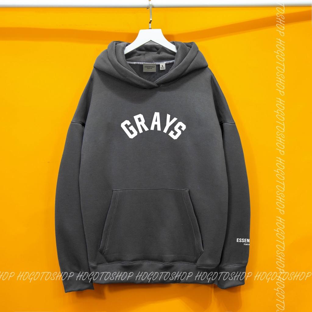 Áo nỉ Hoodie GRAYS Áo hoodie nam nữ nỉ bông thu đông dày dặn