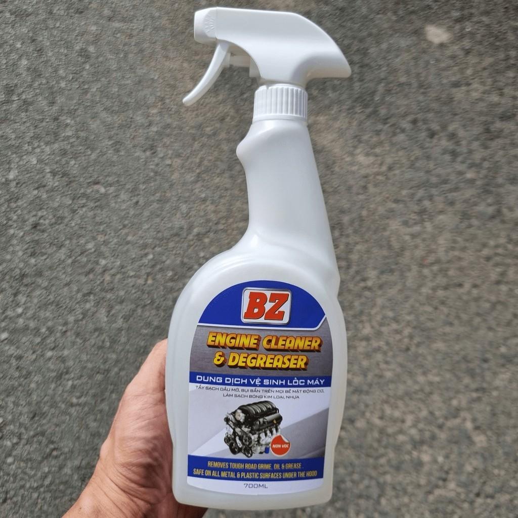 Dung Dịch Vệ Sinh Lốc Máy BZ Cleaner &amp; Degreaser 700ml, Vệ Sinh Đầu Bò, Dây Điện, Sườn, Làm Sạch Bóng Kim Loại, Nhựa