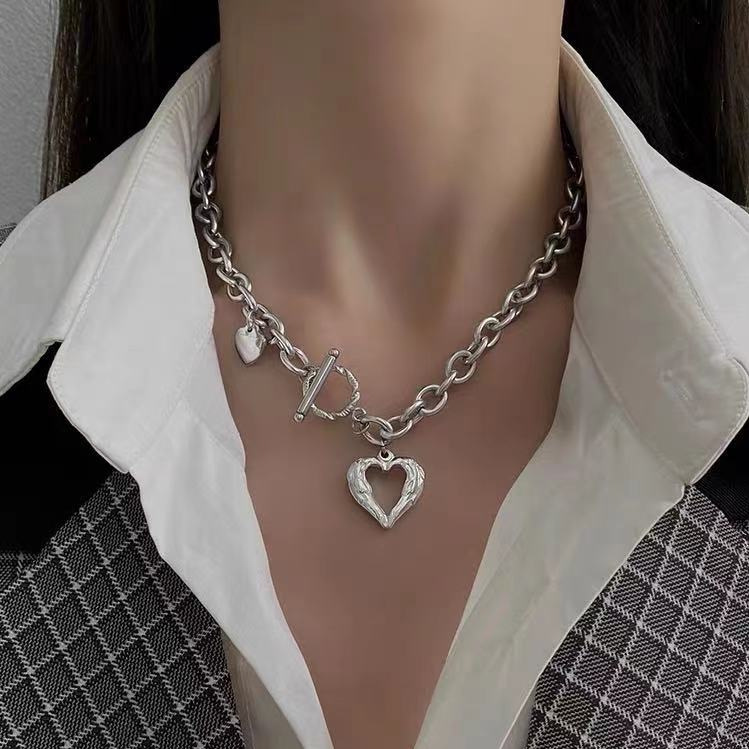 Dây chuyền trái tim, titan, thiết kế ngọt ngào, DMC002