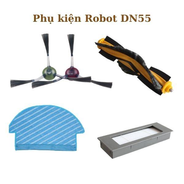 Chổi chính , chổi cạnh , màng lọc , khăn lau thay thế cho Robot hút bụi lau nhà DN