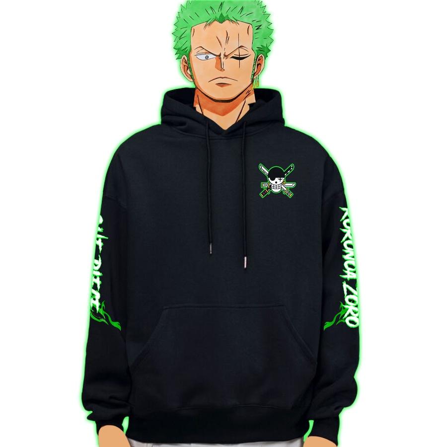 Áo hoodie anime Wrightz Zoro Roronoa One Piece đảo hải tặc unisex oversize street wear