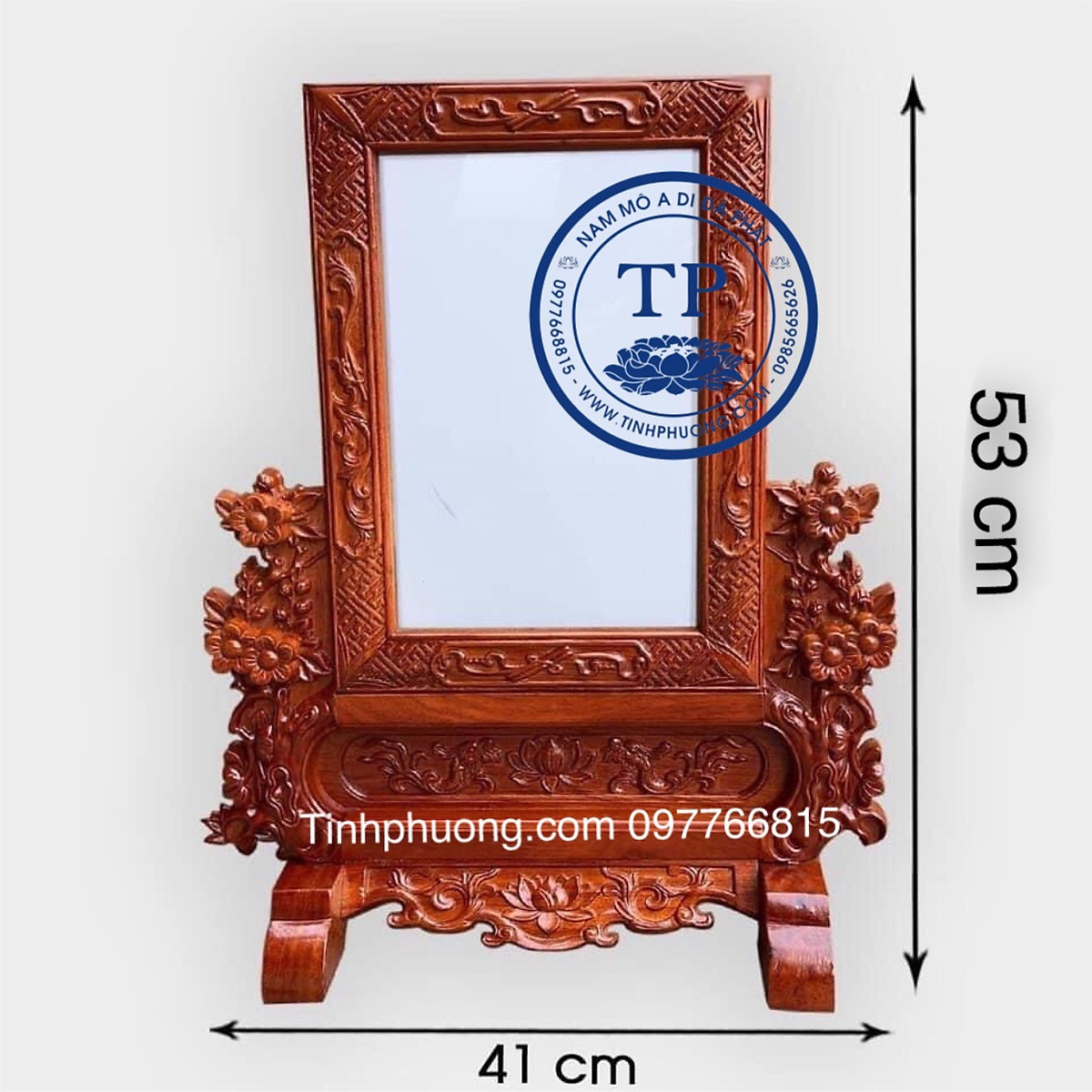 Khung ảnh thờ gỗ hương khổ ảnh 20x30 TM12151