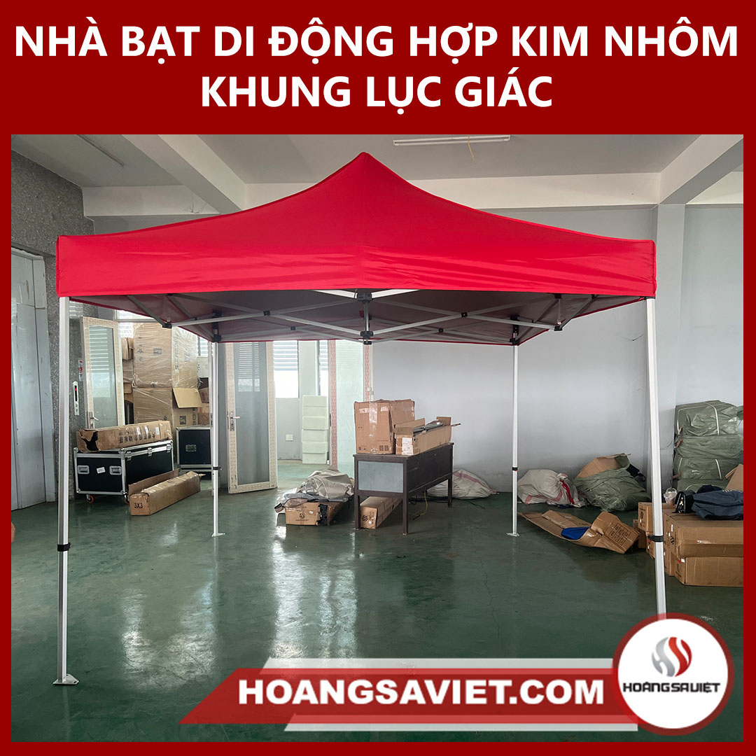 NHÀ LỀU HỢP KIM NHÔM KHUNG LỤC GIÁC  3m x 3m