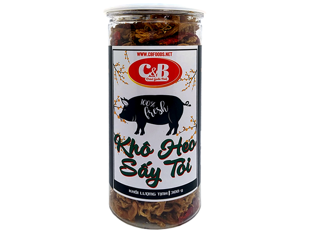 Khô Heo Sấy Tỏi C&B Hộp 300 Gram