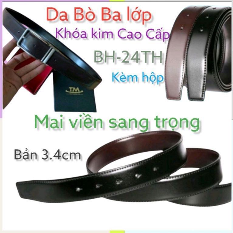 Thắt lưng da nam TM29,Dây nịt da bò khóa kim kẹp cao cấp sang trọng bảo hành 12 tháng tặng hộp đựng sang trọng