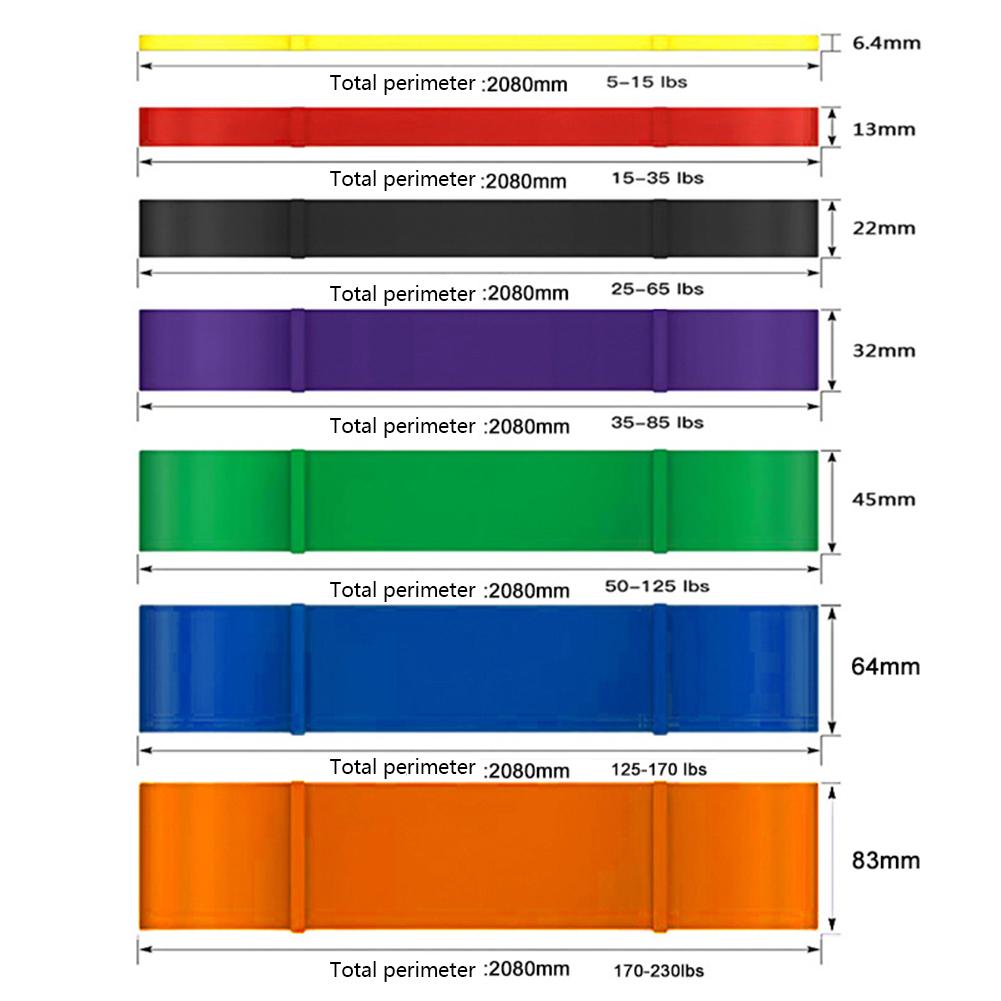 Băng đàn hồi 2080mm cho các dải cao su thể dục Băng sức đề kháng tập thể dục kéo dài Fitnes Belt kéo lên đào tạo Pilates Yoga Color: Purple