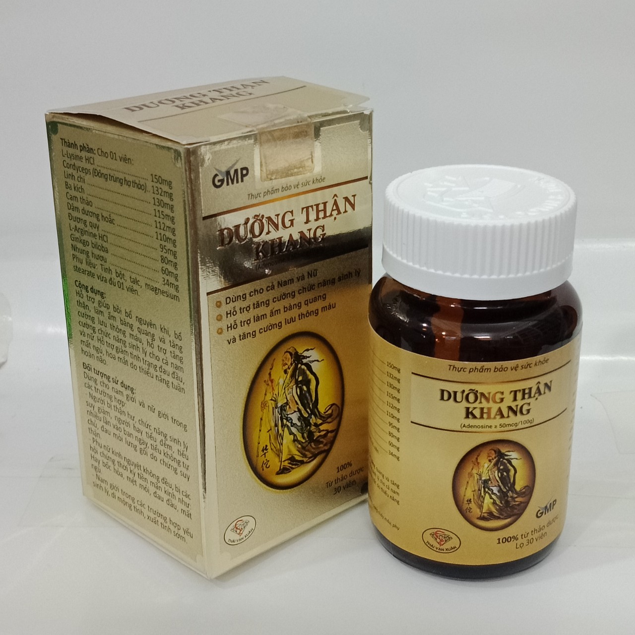 Viên nang DƯỠNG THẬN KHANG chứa nhung hươu, đông trùng hạ thảo, đương quy, Bổ thận, giảm tiểu đêm, tăng cường chức năng sinh lý -lọ 30 viên