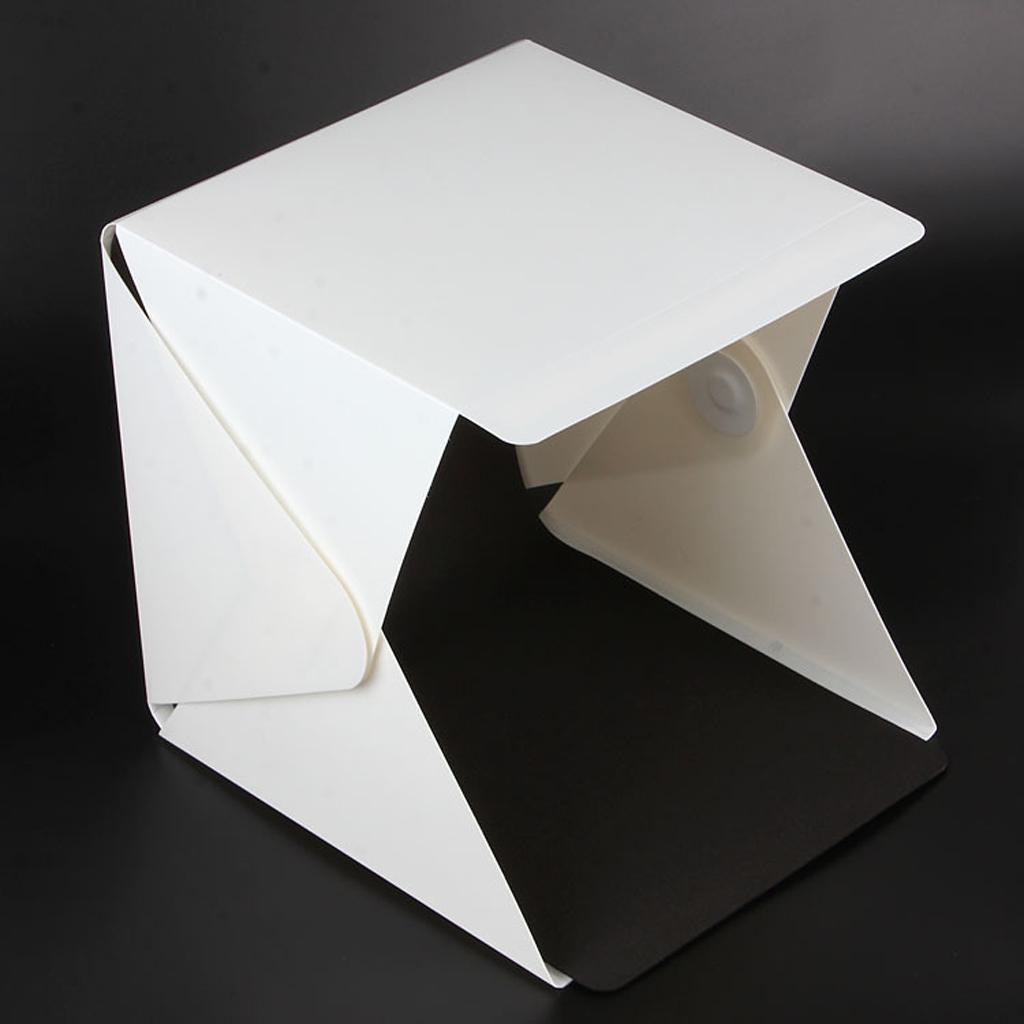 8.89'' x 9.05'' x 9.44'' Light Room Table Top Photo Studio Photography LED Lighting Tent Kit Backdrop Cube Box