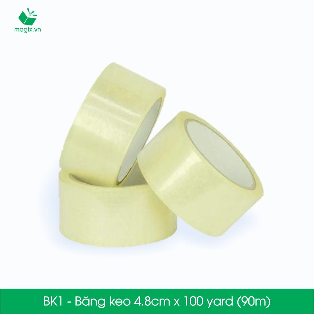 BK1 - 4.8cm loại 6 cuộn/kg - Bộ 12 cuộn băng keo đóng thùng hộp carton