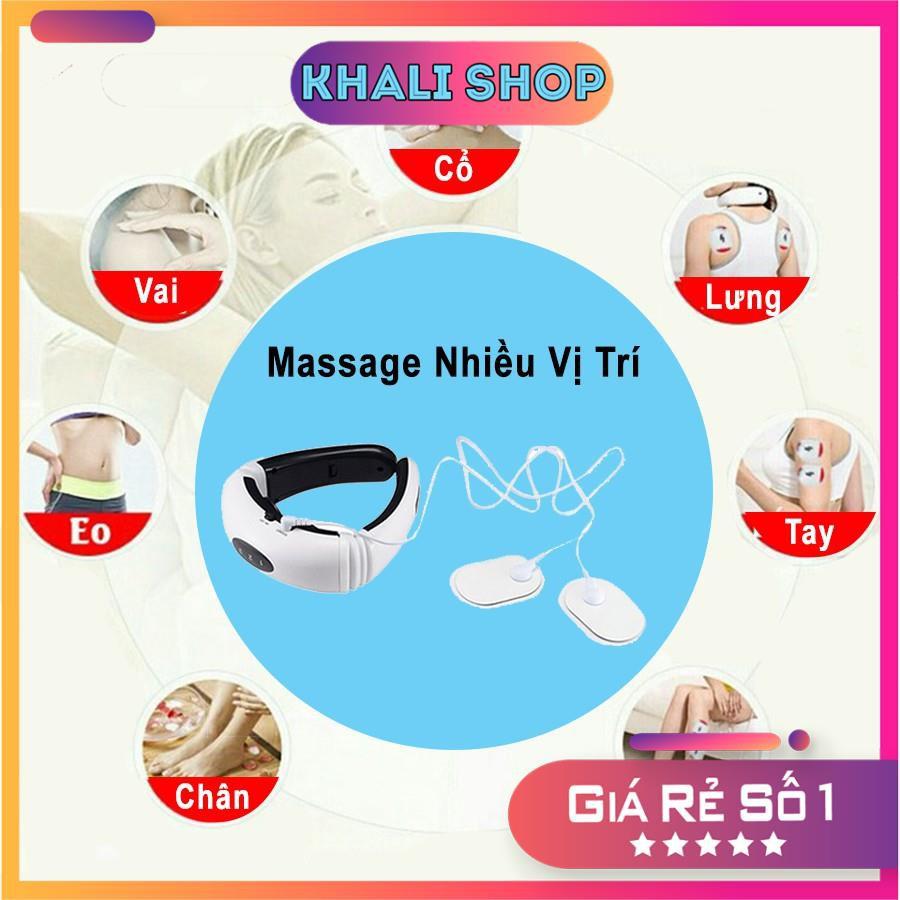 Máy Massage Vai Cổ Gáy Trị Liệu Cao Cấp - Máy Mát Xa Châm Cứu Xung Điện Từ Bấm Huyệt 3D Cho Mọi Lứa Tuổi