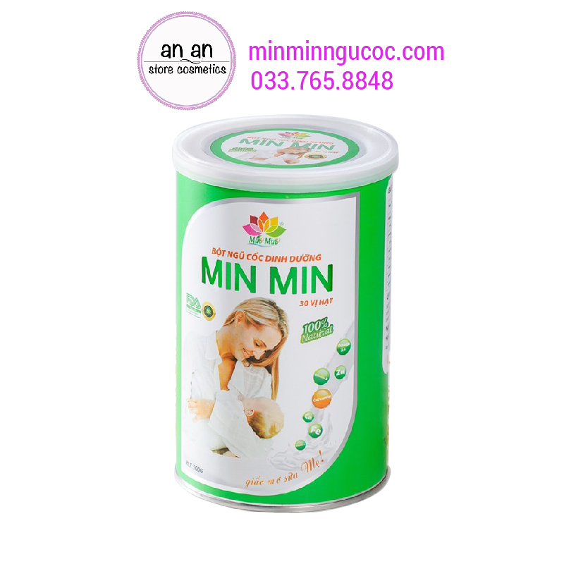 ComBo Ngũ Cốc Min Min 30 Hạt Bổ Sung Nano Curcumin Giúp Lợi Sữa , Đẹp Da, Giảm Cân Và 01 Túi Muối Ngâm Chân Giúp Thư Giãn, Ngủ Ngon