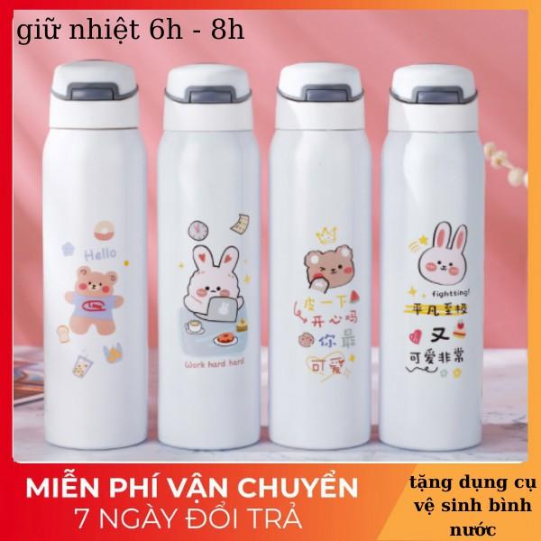 Bình giữ nhiệt INOX 304 dung tích 500ml có ông hút có dây