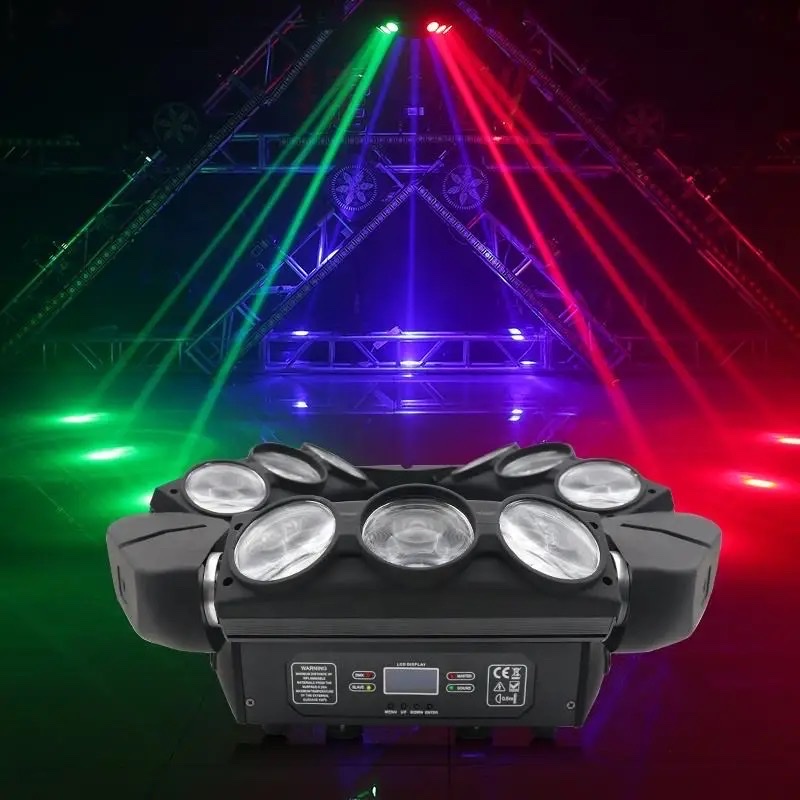ĐÈN MOVING 9 MẮT + LASER - ĐÈN SÂN KHẤU DÙNG LÀM TRUNG TÂM QUÁN BAR , VŨ TRƯỜNG , CLUB