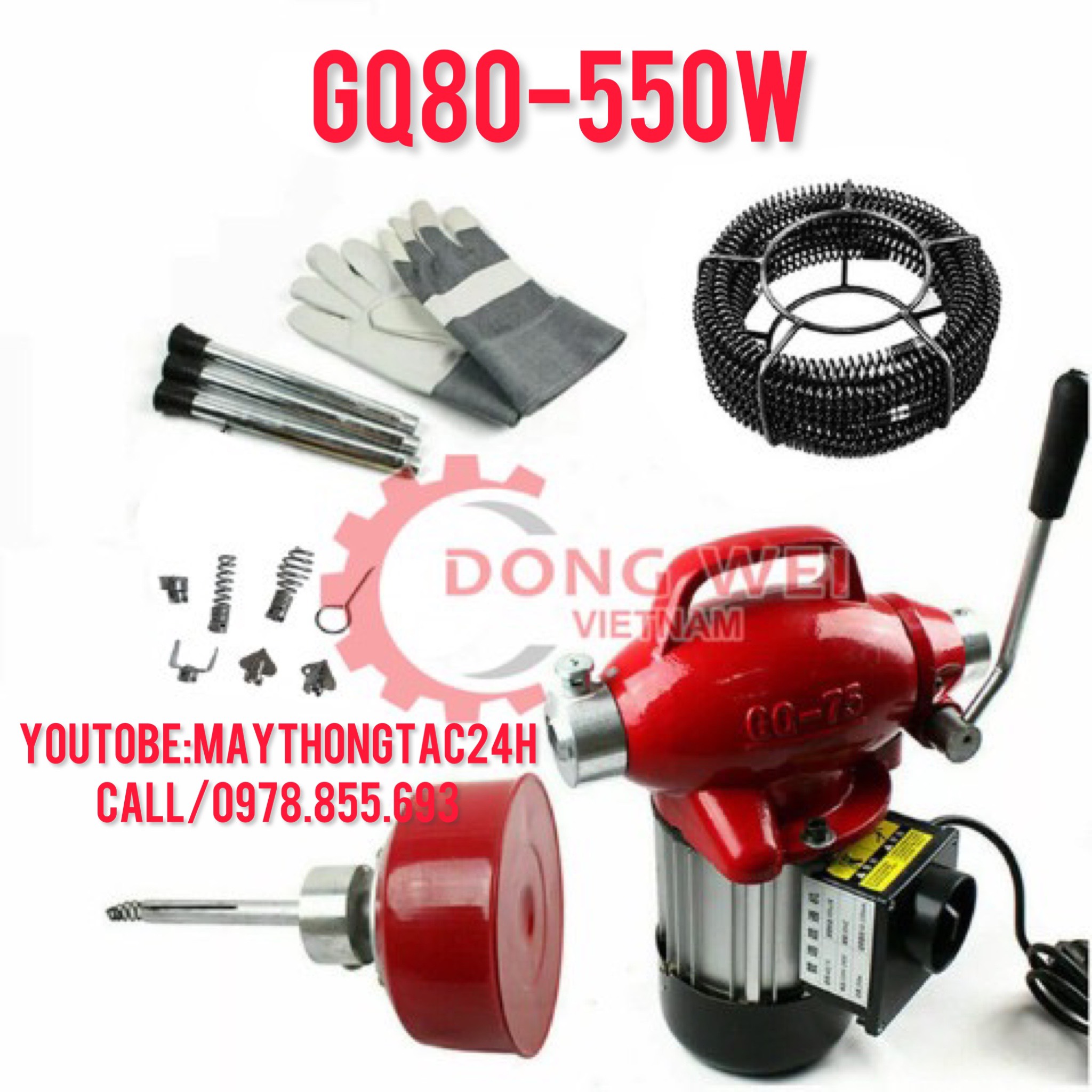 Máy thông cống gq80 công suất 550w