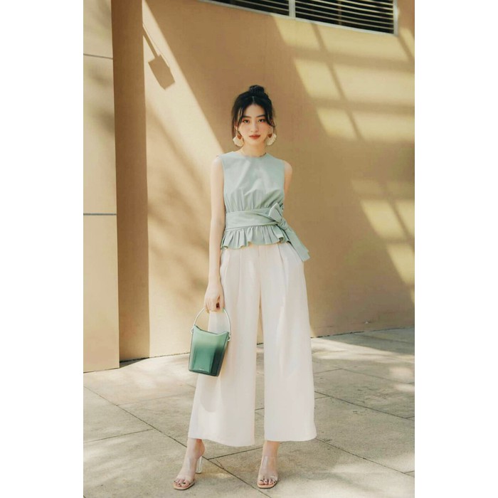 ÁO PEPLUM THẮT NƠ RUBY