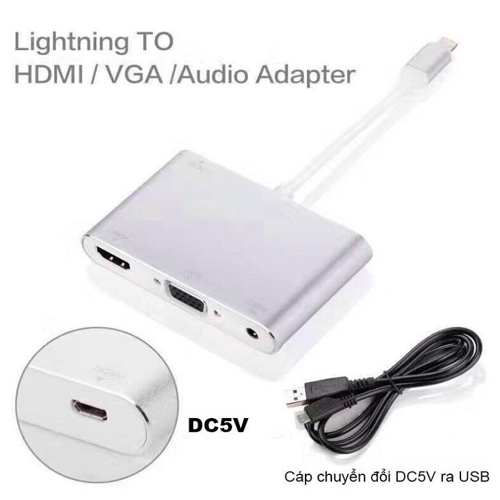 Cáp Lightning to HDMI VGA Audio