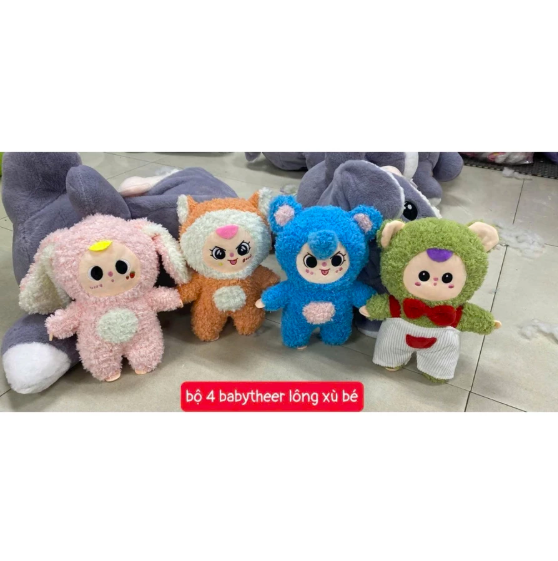 Thú nhồi bông Babythree cosplay thỏ, voi, hổ - Size 25cm - Quà tặng gấu bông baby three êm mịn cho bé