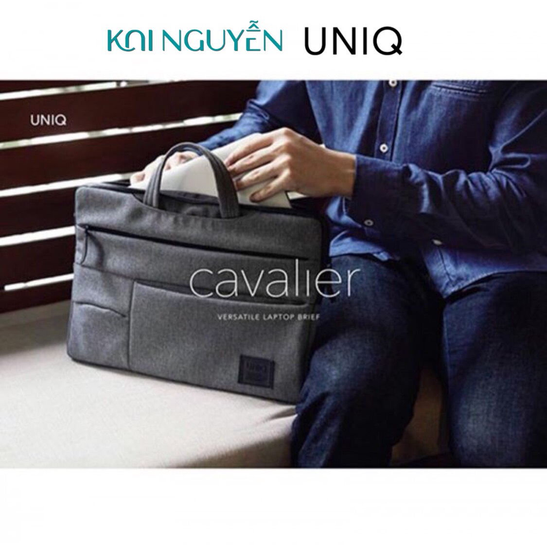 Túi vải dành cho Macbook, Laptop UNIQ CAVALIER 2-IN-1 dành cho Macbook, Laptop - Hàng chính hãng