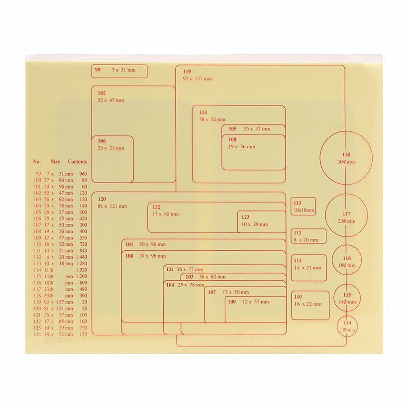 1 XẤP NHÃN DÁN GHI CHÚ, GHI TÊN DECAL NO.105