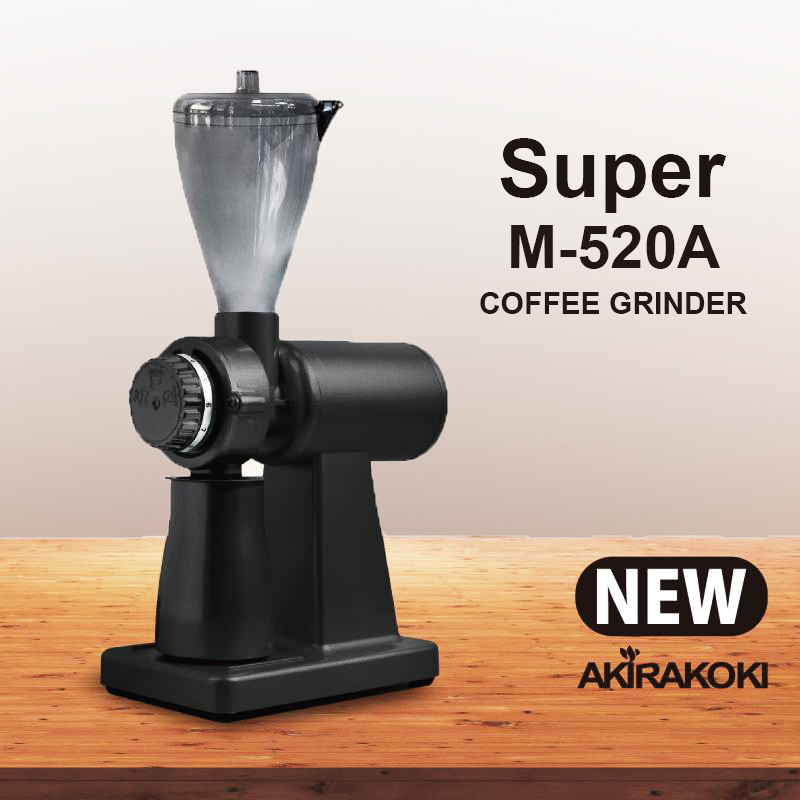 MÁY XAY CÀ PHÊ AKIRAKOKI COFFEE GRINDER SUPER M-520A Black - Lưỡi thép được nhập từ Italy [ Hàng chính hãng]