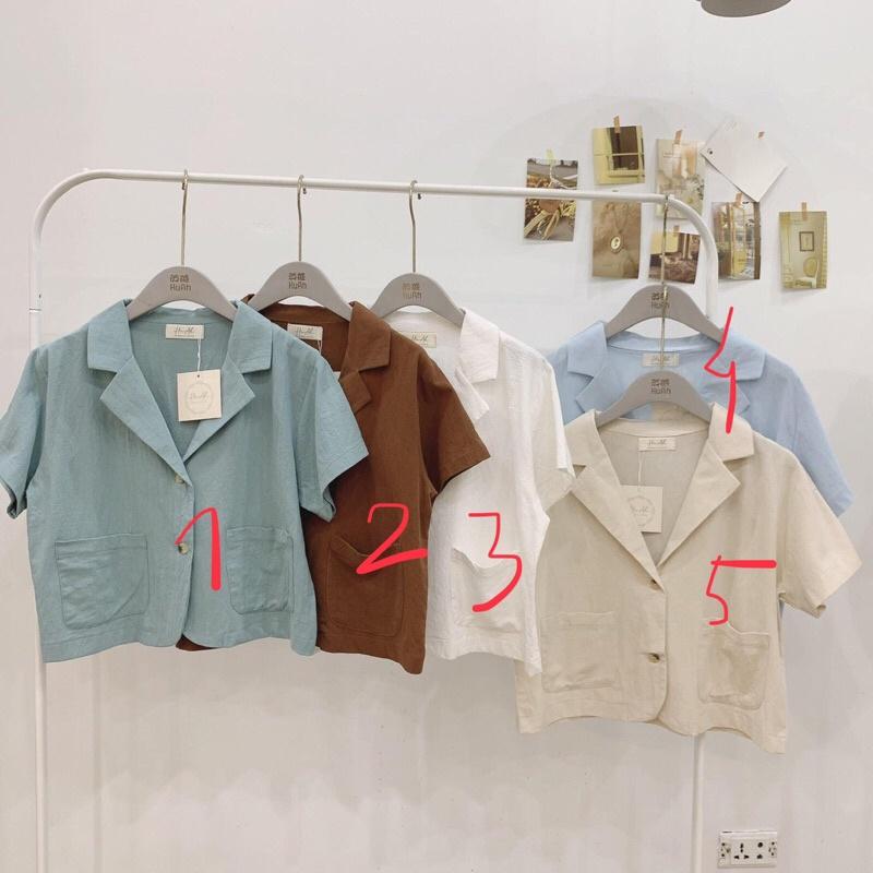 Sơ mi cổ vest 2 túi 6124
