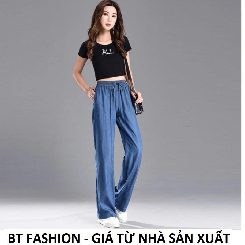 Quần Jean Ống Rộng Lưng Thun Thời Trang Mới BT Fashion (JE01) + Hình Thật