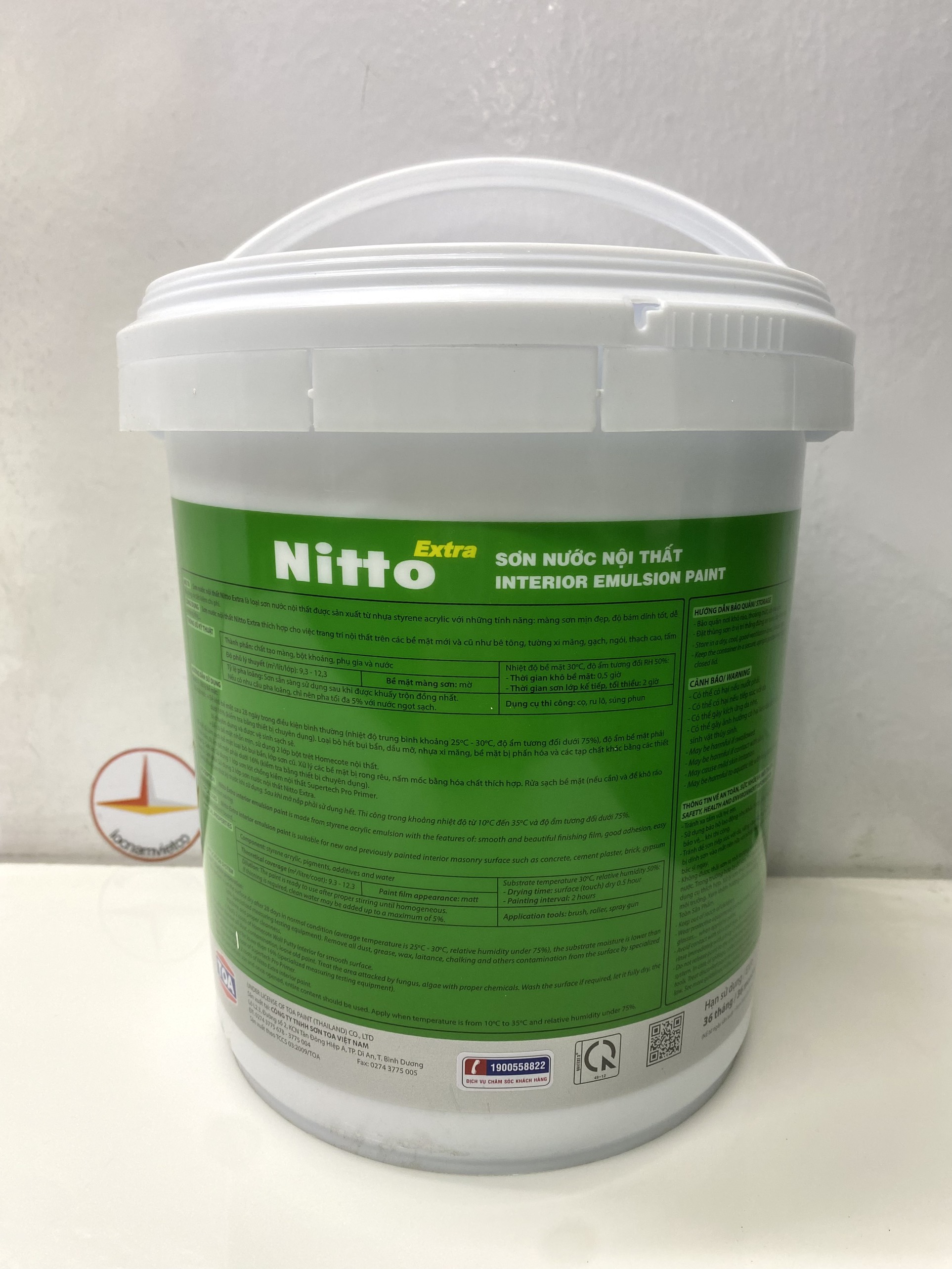 Sơn Nước Toa Nitto Extra nội thất trắng 100 _4L