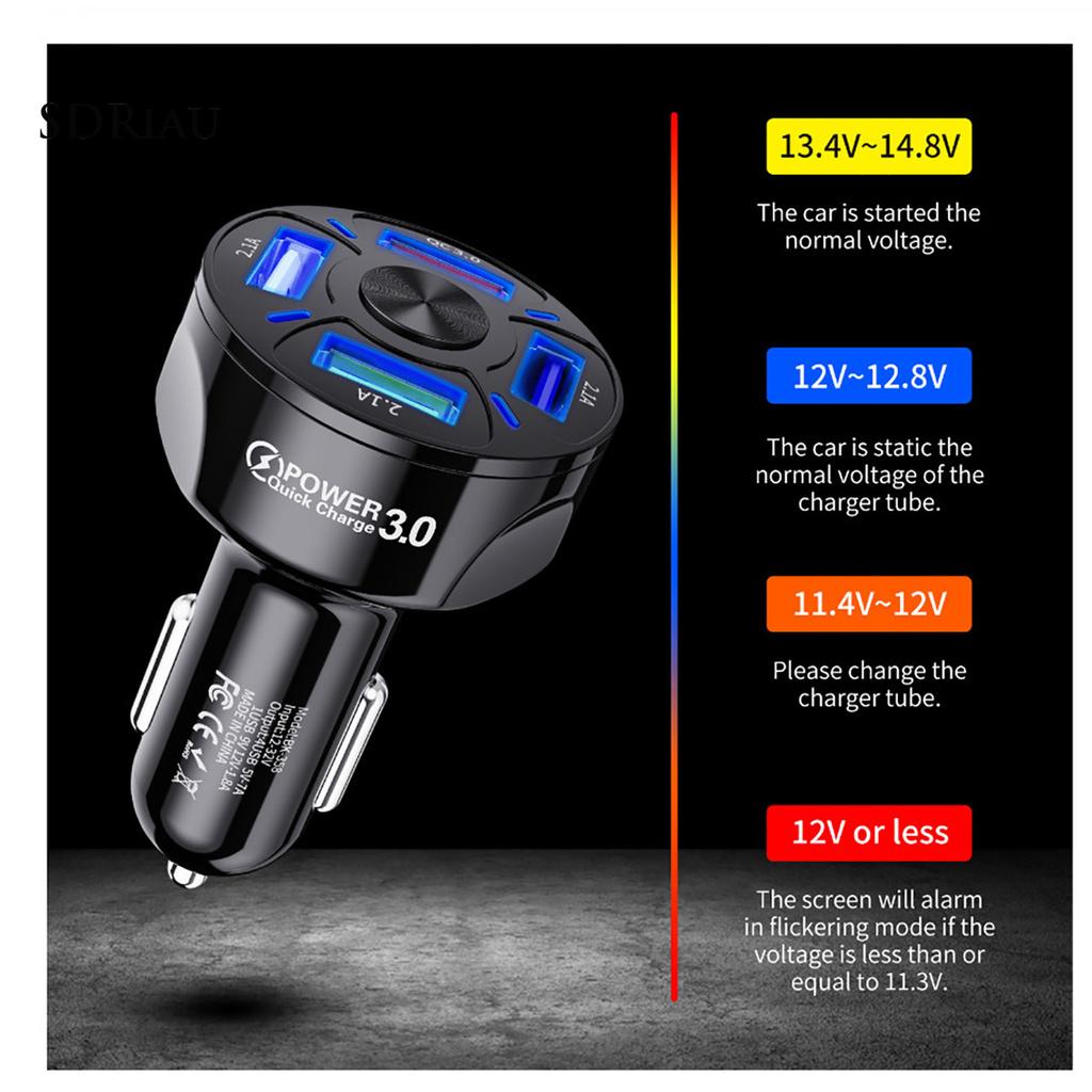 Tẩu Sạc Nhanh Qc3.0 4 Cổng Usb Cho Điện Thoại Thông Minh