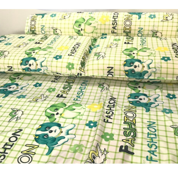 BỘ DRAP GỐI THUN LẠNH HÀN QUỐC - HÌNH THÚ - giao ngẫu nhiên