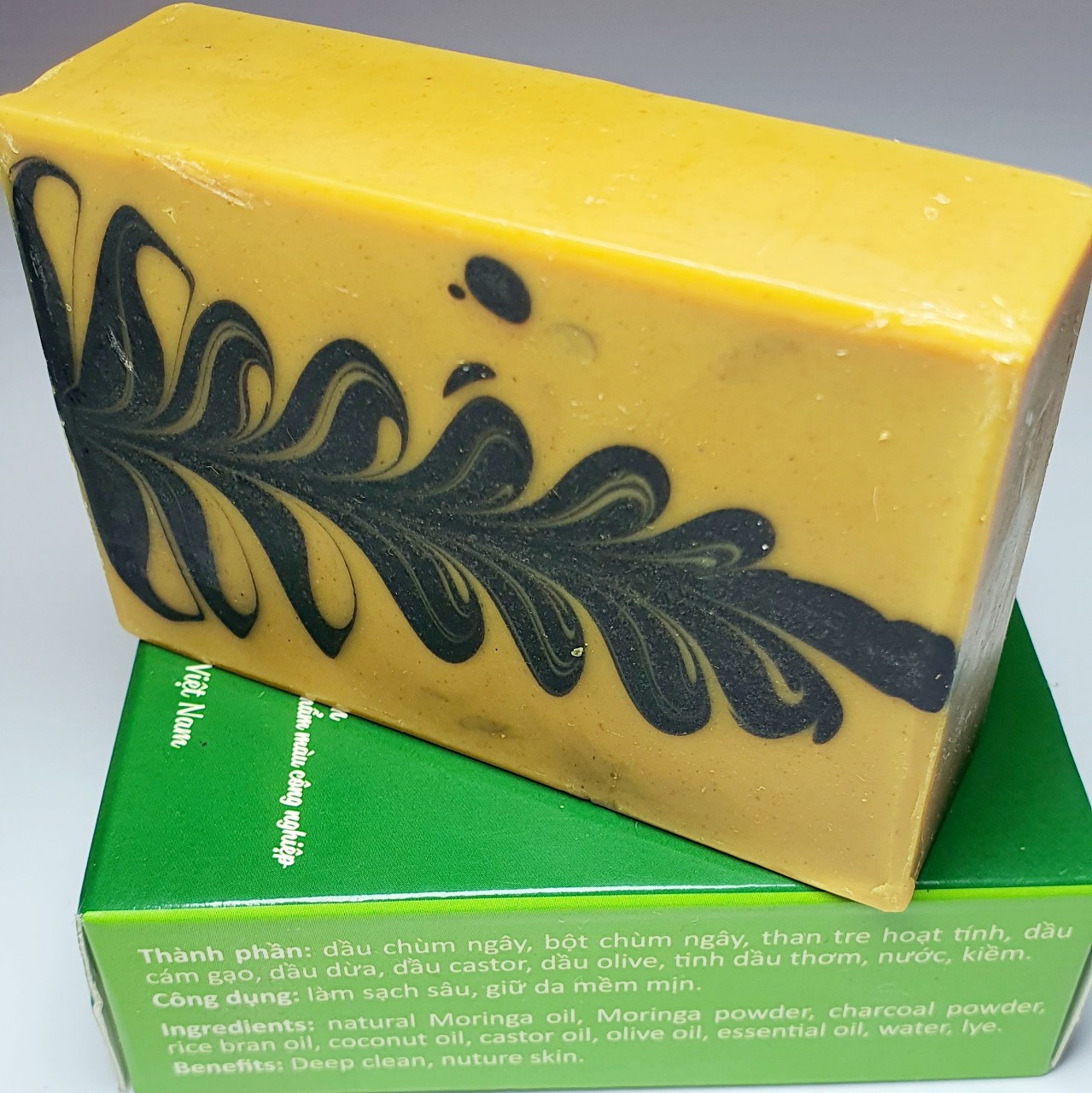 Xà Phòng Chùm Ngây Handmade Moris - Moringa Soap, 100% từ thiên nhiên, an toàn cho mọi nhà - Hương