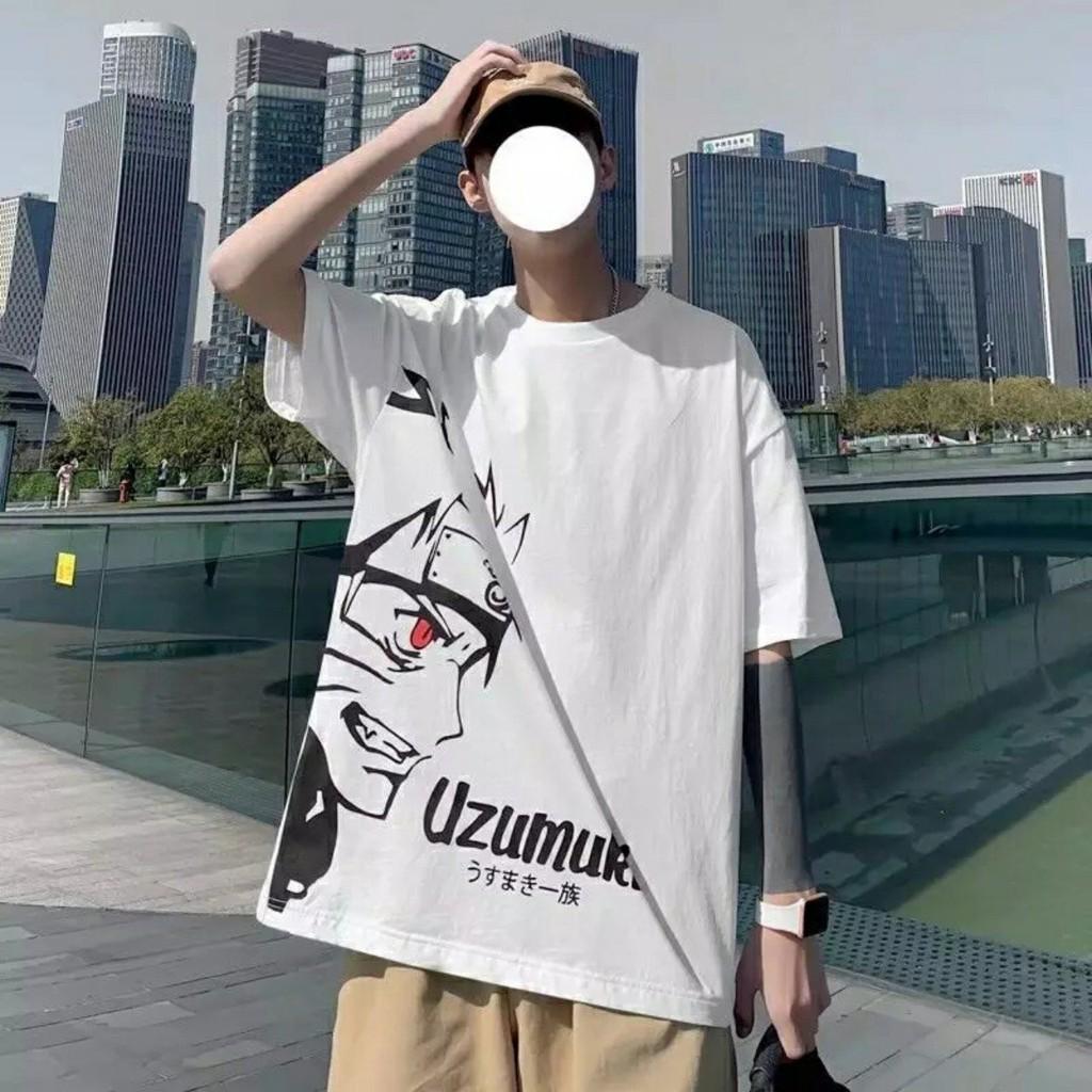 Áo thun Stee nam tay lỡ unisex form rộng overtee UZUMAKI NARUTO cotton xịn Trumunisex aothununisex aophongnam