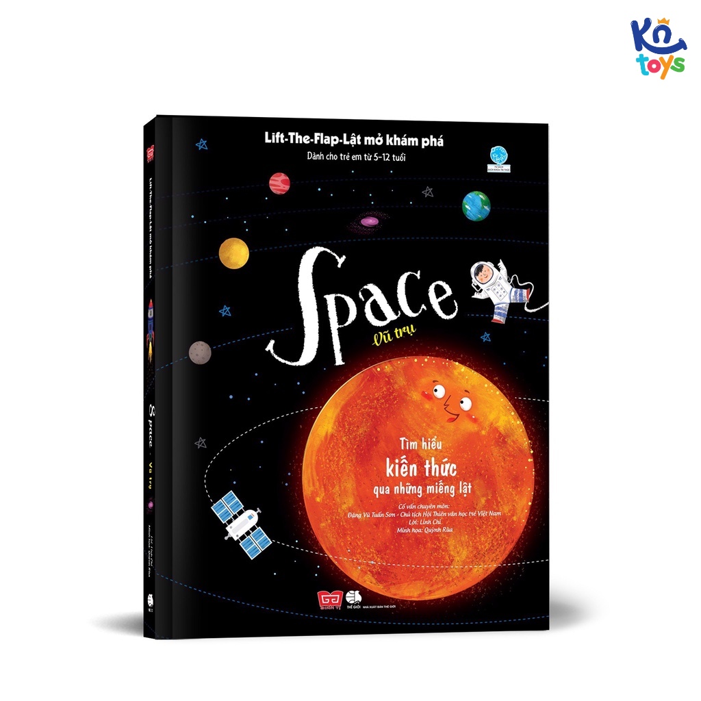 Sách Tương Tác - Lift The Flap Lật Mở Khám Phá Khổ Lớn - 5 - 12 Tuổi Đinh Tị - Space - Vũ Trụ