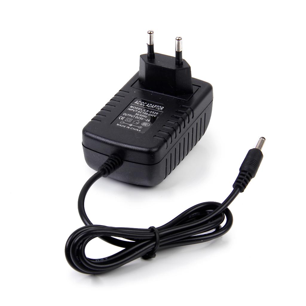 EU Plug AC 100-240V to DC 5V 2A Power Supply Charger Converter Adapter 3.5mm