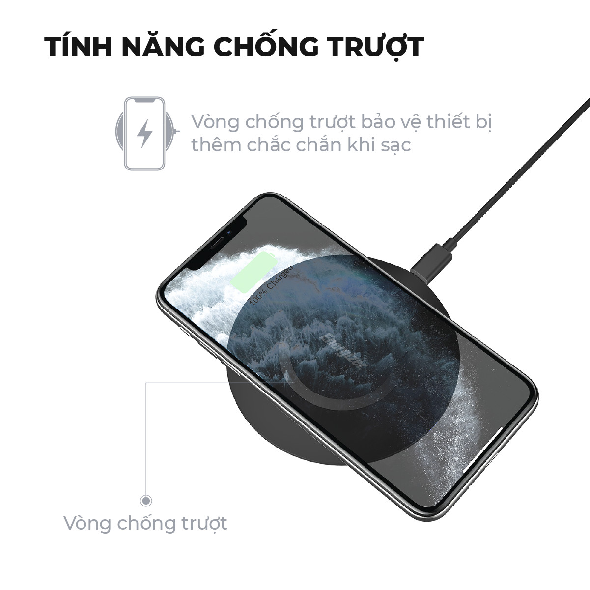 Combo Pin sạc dự phòng Energizer QP10000PQ + Đế sạc không dây Energizer WCP105 - HÀNG CHÍNH HÃNG