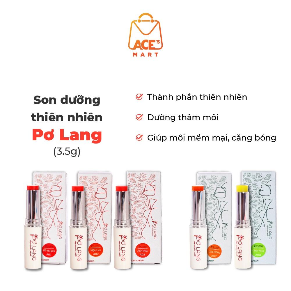 Son dưỡng môi thiên nhiên Pơ Lang chiết xuất dầu bơ giúp dưỡng ẩm môi, giảm thâm có màu và không màu 3.5g