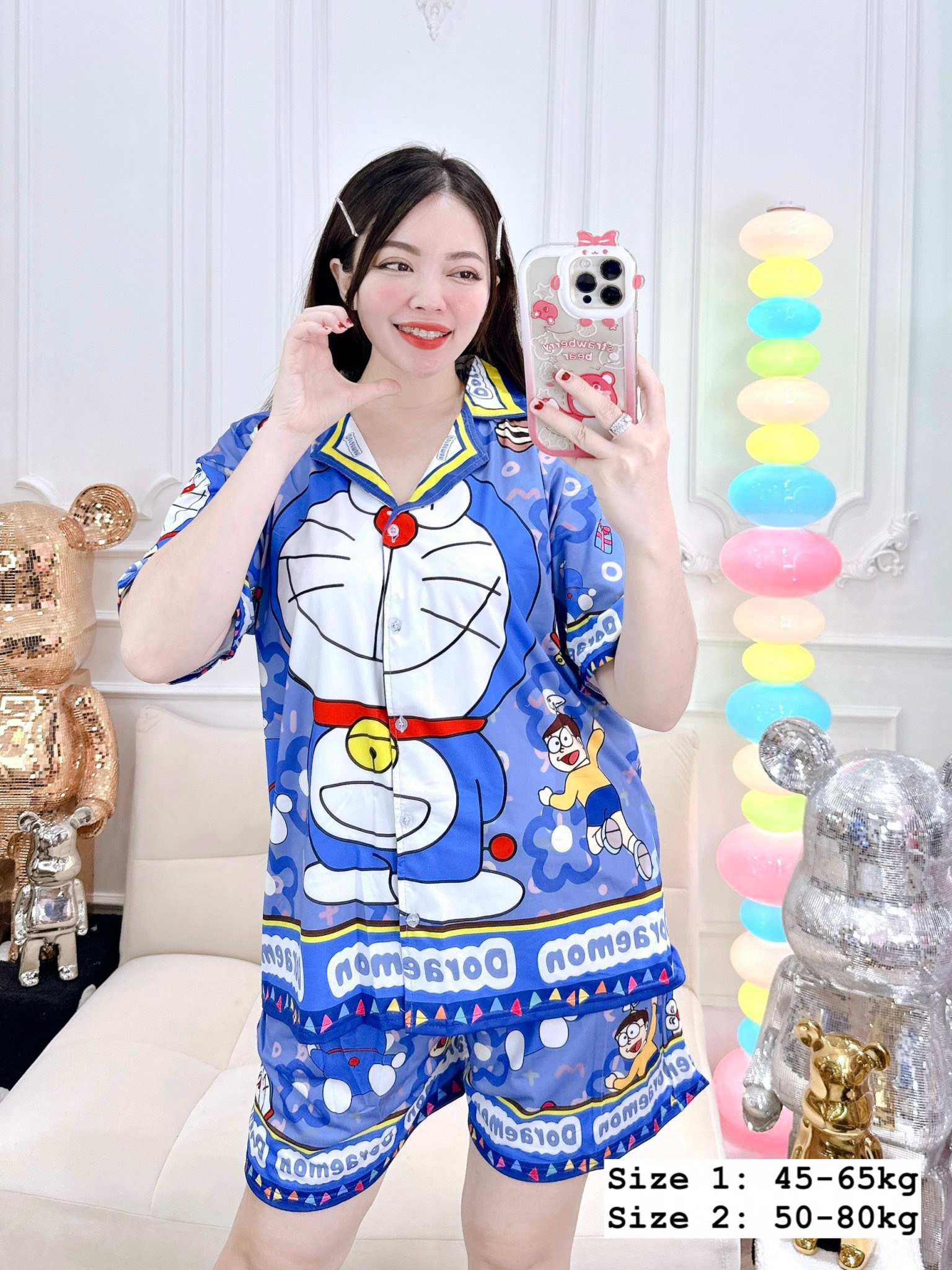 [HCM] (60-80kg, P2) Đồ bộ bigsize đùi chất thun lạnh in 3D hoạt hình. chuột mickey - chuột minnie - vịt donald - chú ngựa - khác. bobigsizedui5thunlanh