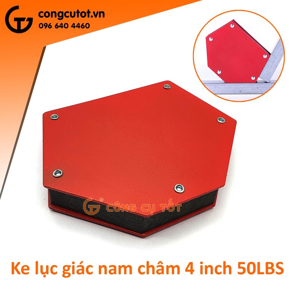 Ke nam châm lục giác ke góc vuông cỡ 4inch lực hút 50LBS (22kg)