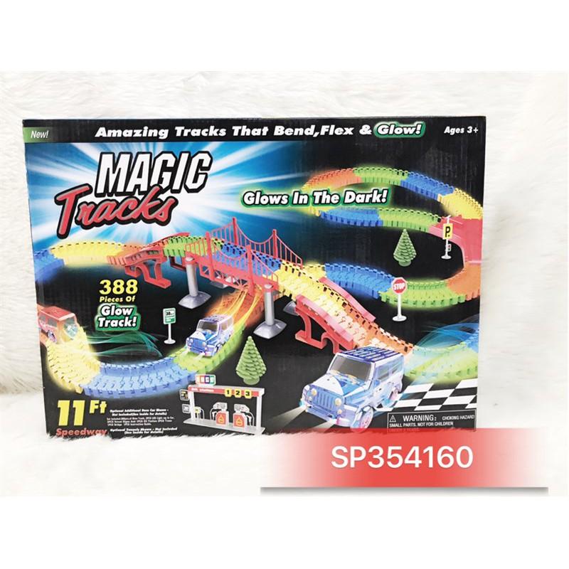 Hộp đường ray xe hơi đèn magic track 388 miếng, T11  - sP354160