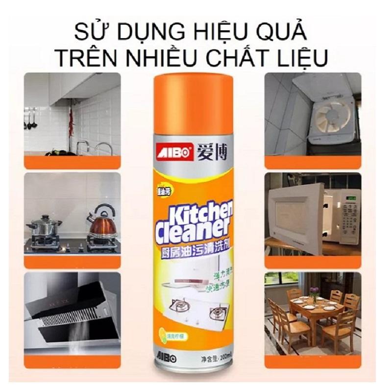 Bình Xịt Tẩy Rửa Vệ Sinh Nhà Bếp Đa Năng Siêu Sạch KITCHEN CLEANER Màu Cam, Dung Tích 500ml