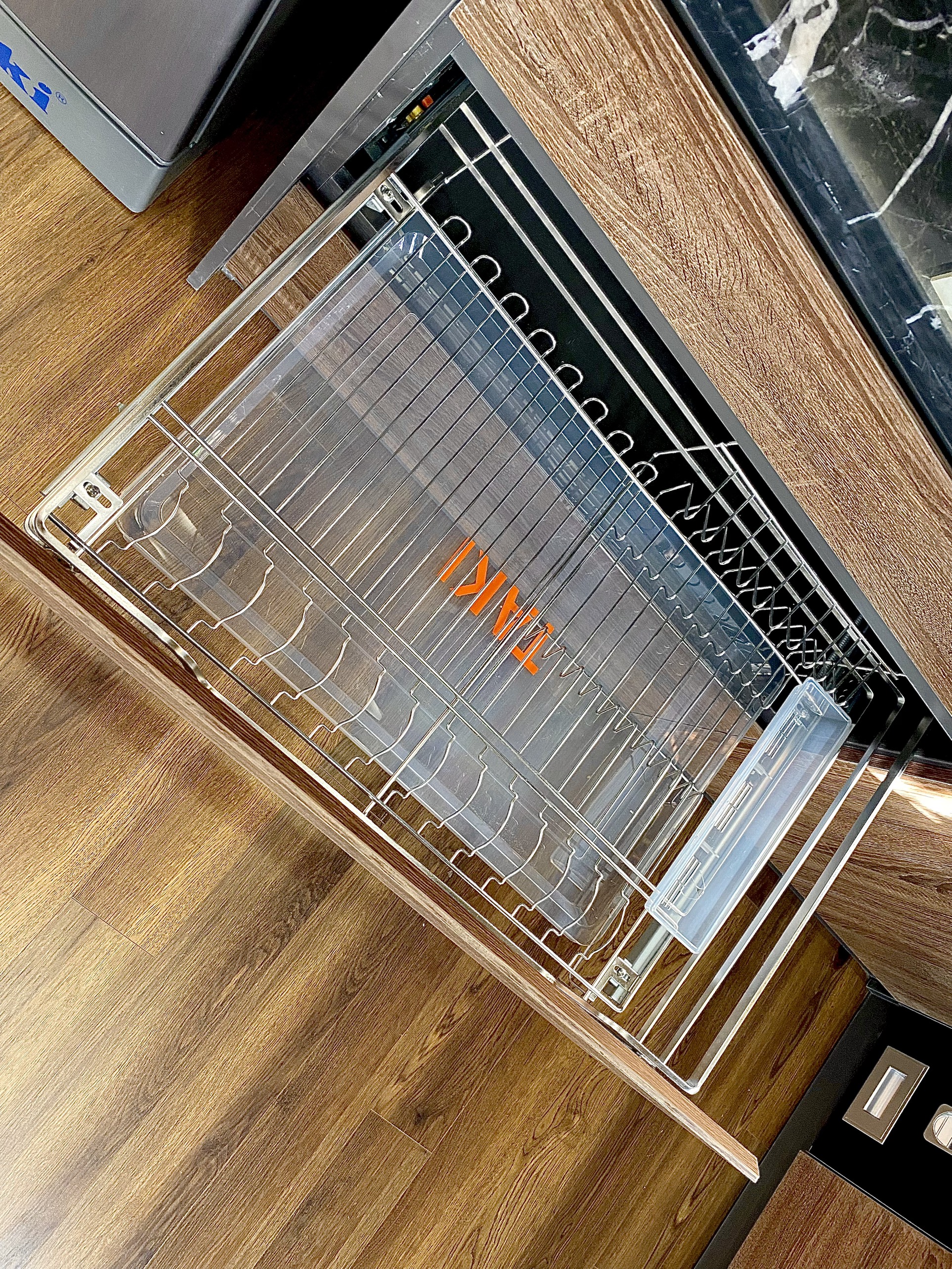 Giá Úp Bát Đĩa, Kệ Đa Năng Tủ Bếp Dưới NAN DẸT INOX 304 Ray Âm Giảm Chấn Cao Cấp - Bảo Hành Vĩnh Viễn - Có Thợ Lắp Đặt