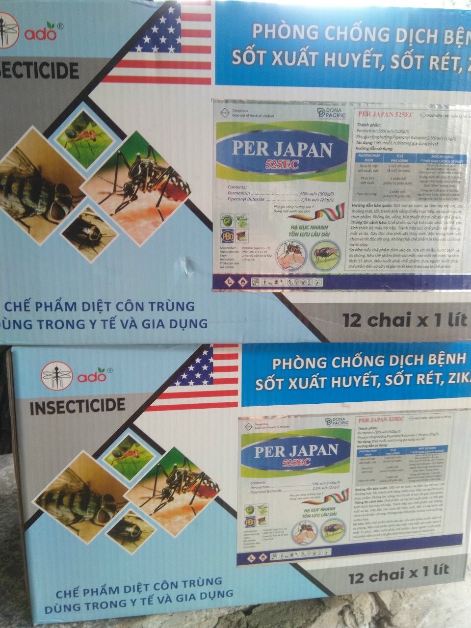 (Bộ Y Tế chứng nhận) Thuốc diệt muỗi PER JAPAN 525EC diệt côn trùng gây hại cho nhà cửa, trang trại và cây trồng...