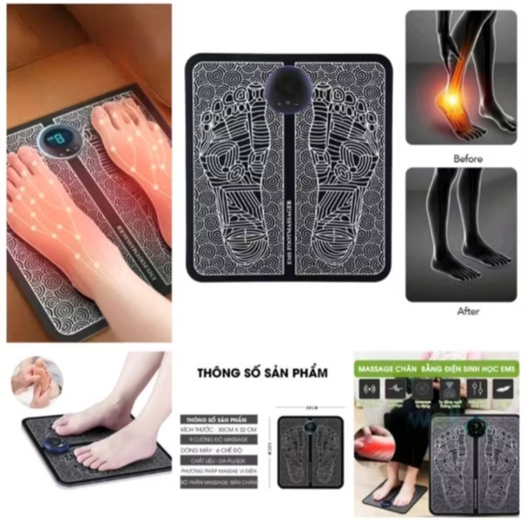 MIẾNG THẢM MASSAGE CHÂN NHIỀU CHỨC NĂNG MASSAGE THUẬN TIỆN