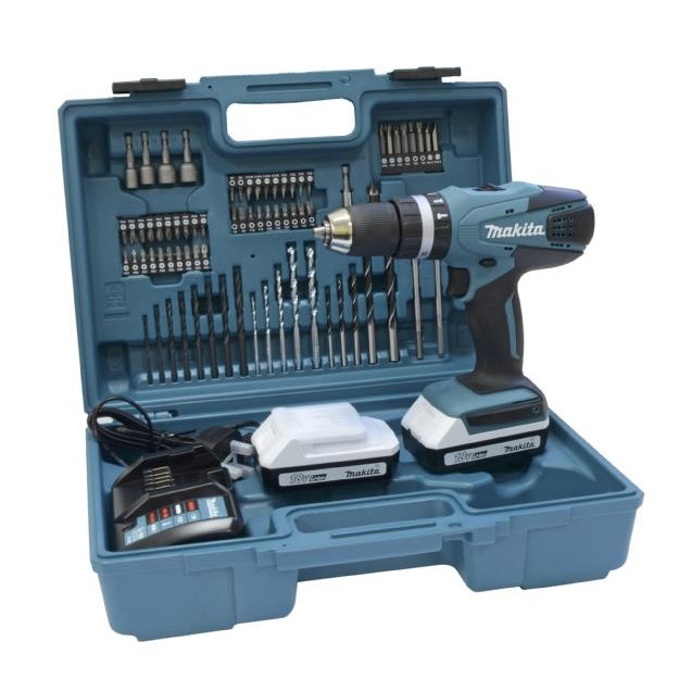 Máy khoan búa, vặn vít dùng pin Makita HP457DWE10