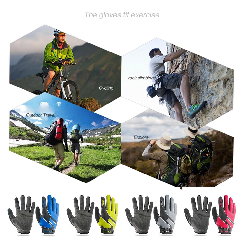 Găng tay thể thao BOODUN Sử dụng silicone chống mài mòn chống trượt trong tay, thiết kế ngón tay sử dụng được màn hình cảm ứng, chất liệu vải thoáng khí