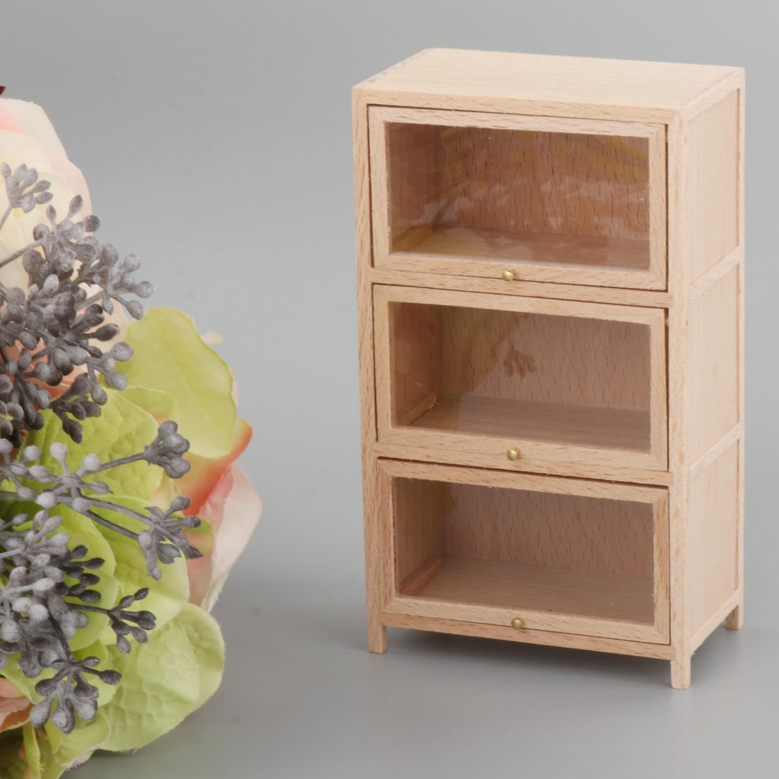 1:12 Dollhouse Furniture White Cabinet Room Bedroom Shelf