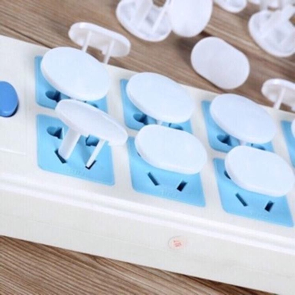 Bộ 10 Nút Bịt Ổ Điện 2 Chấu An Toàn Cho Bé và Gia Đình Chất Liệu Nhựa Chắc Chắn