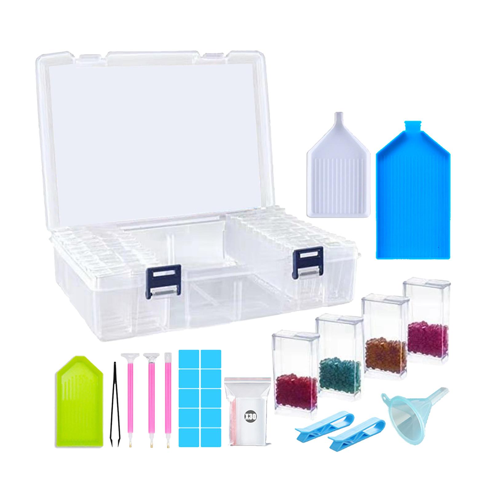 Diamond Painting Tools and Accessories with 44 Slots Diamond Painting Storage Containers Box Case for Adults or Kids, Apply to 5D Diamond Painting