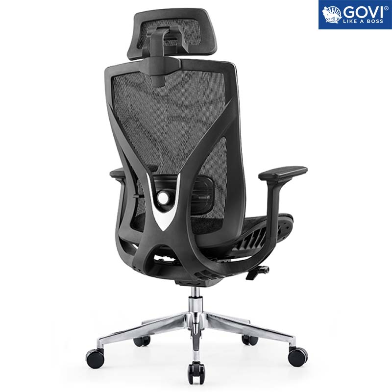 Ghế công thái học GOVI Ergonomic Plato PL3091 - Tựa tay, tựa đầu điều chỉnh, đệm ghế trượt trước sau, khóa ngả 3 vị trí