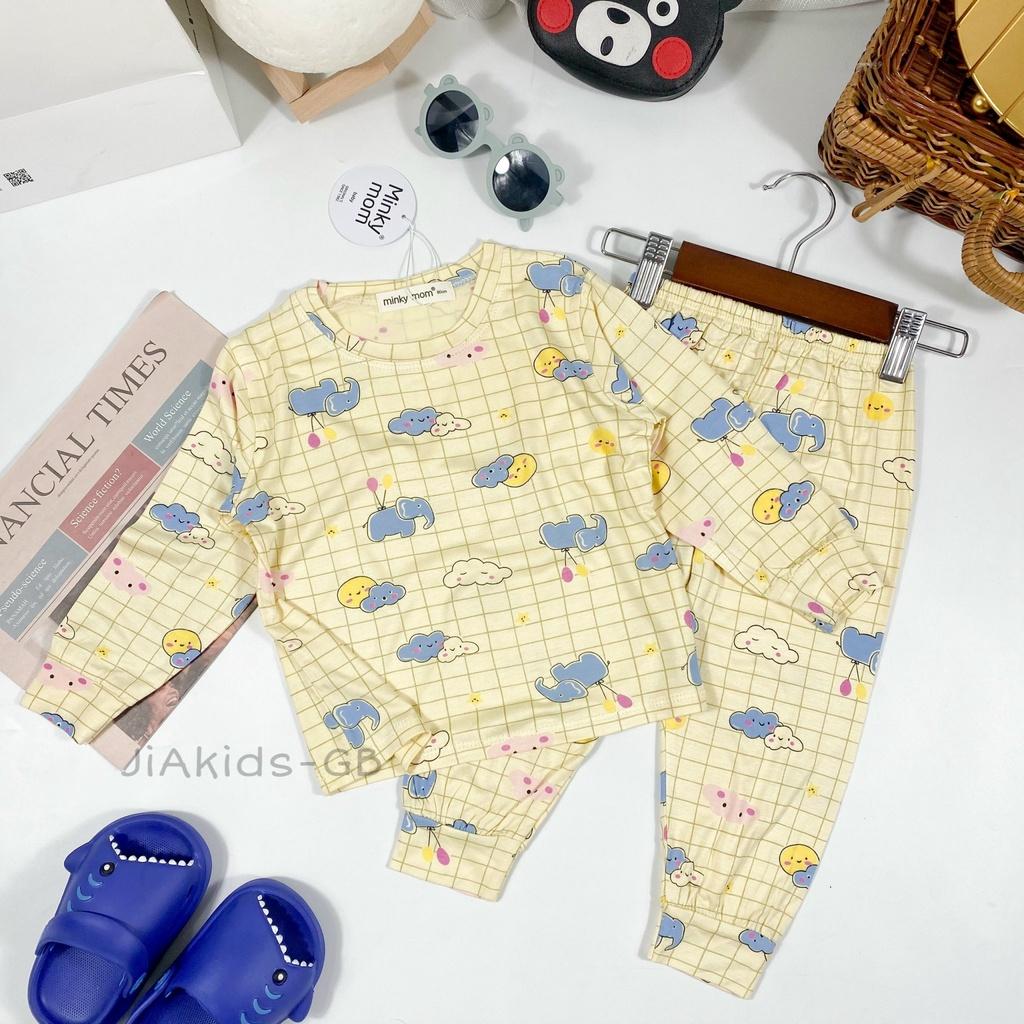 Đồ bộ bé trai, đồ bộ bé gái, bộ ngủ dài tay cho bé sơ sinh size 5-16kg chất thun cotton mềm mịn mát