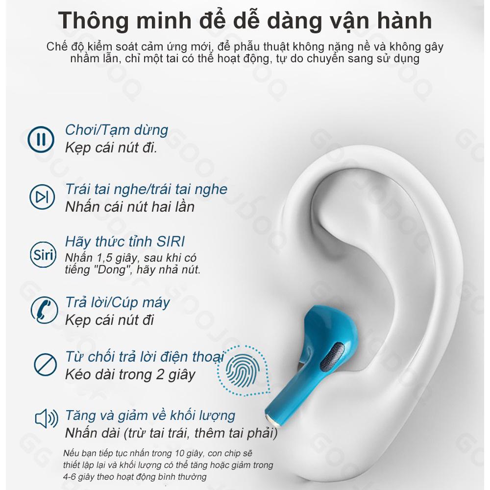 [HÀNG CHÍNH HÃNG GOOJODOQ] Tai nghe Bluetooth GOOJODOQ không dây IPX5 TWS 5.3 Âm thanh nổi Hi-Fi kèm hộp sạc Màn hình hiển thị điện kỹ thuật số LED